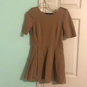 Zara pleat mini dress